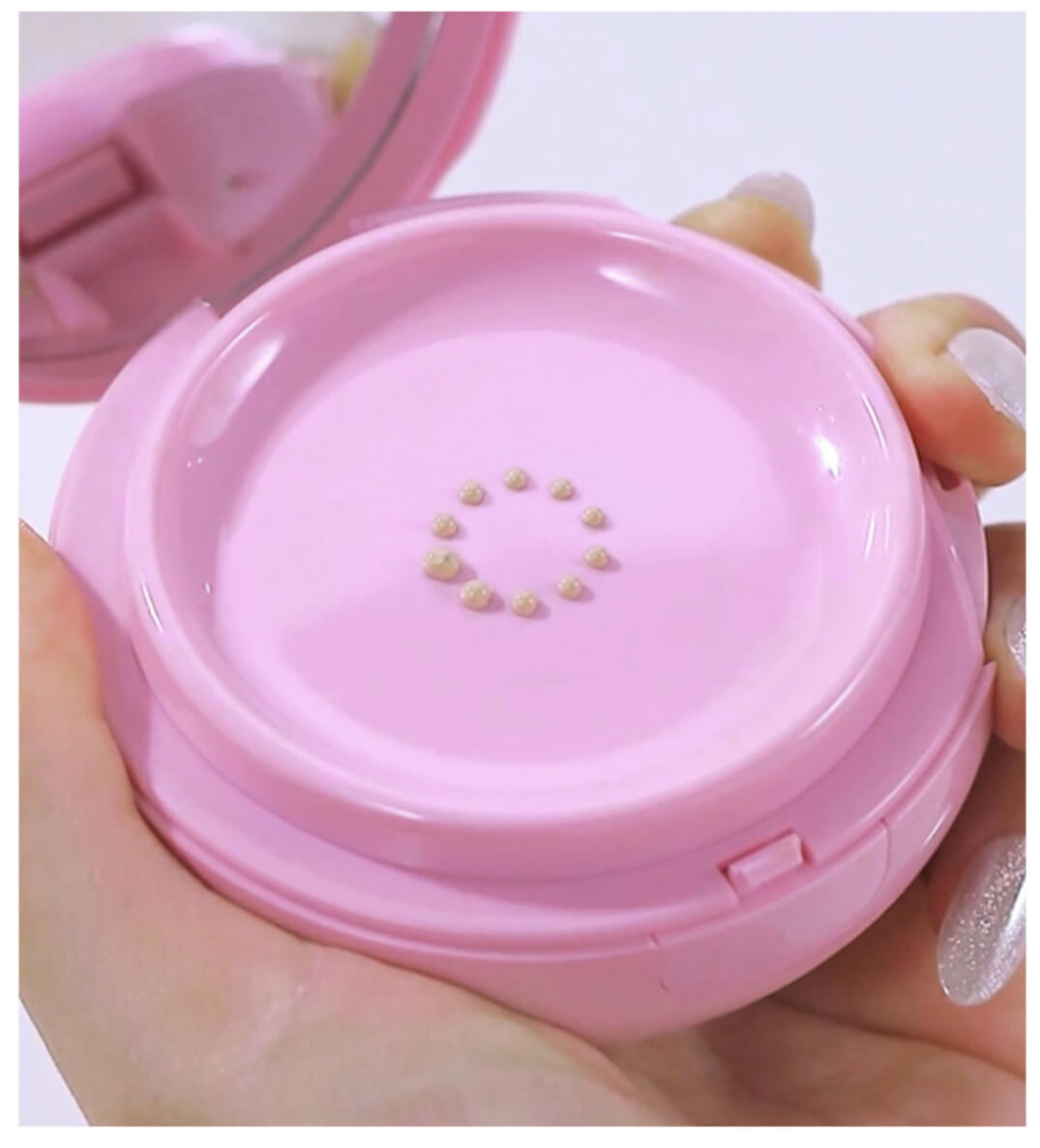 Unleashia pink glass base cushion