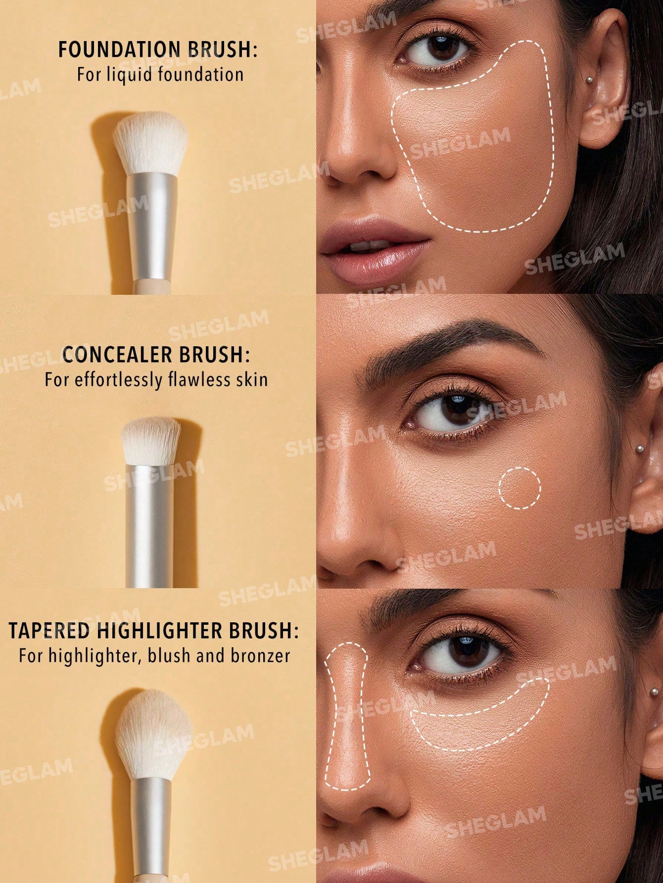 Sheglam set brochas cara