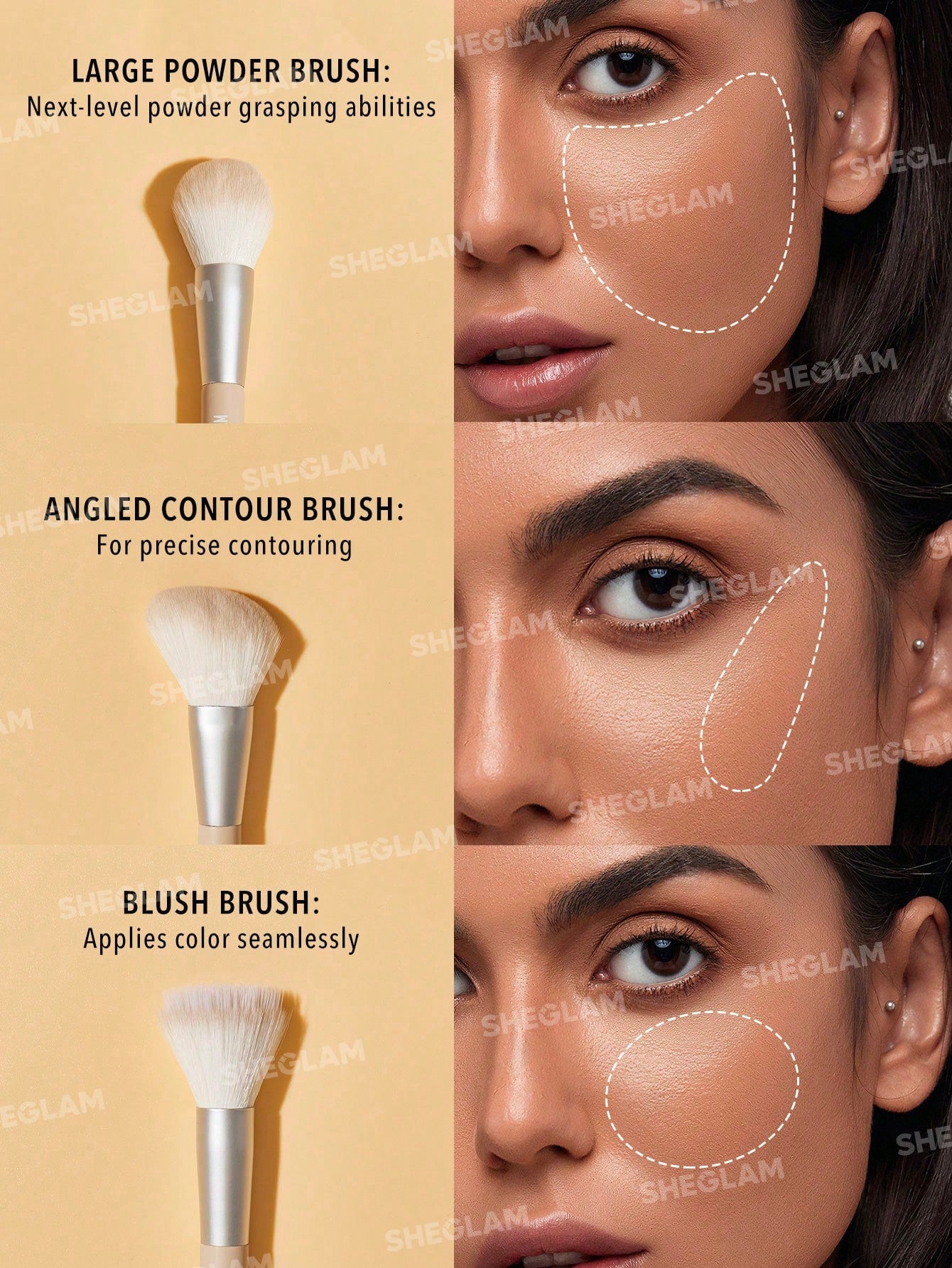 Sheglam set brochas cara